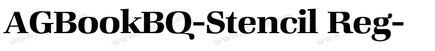 AGBookBQ-Stencil Reg字体转换
